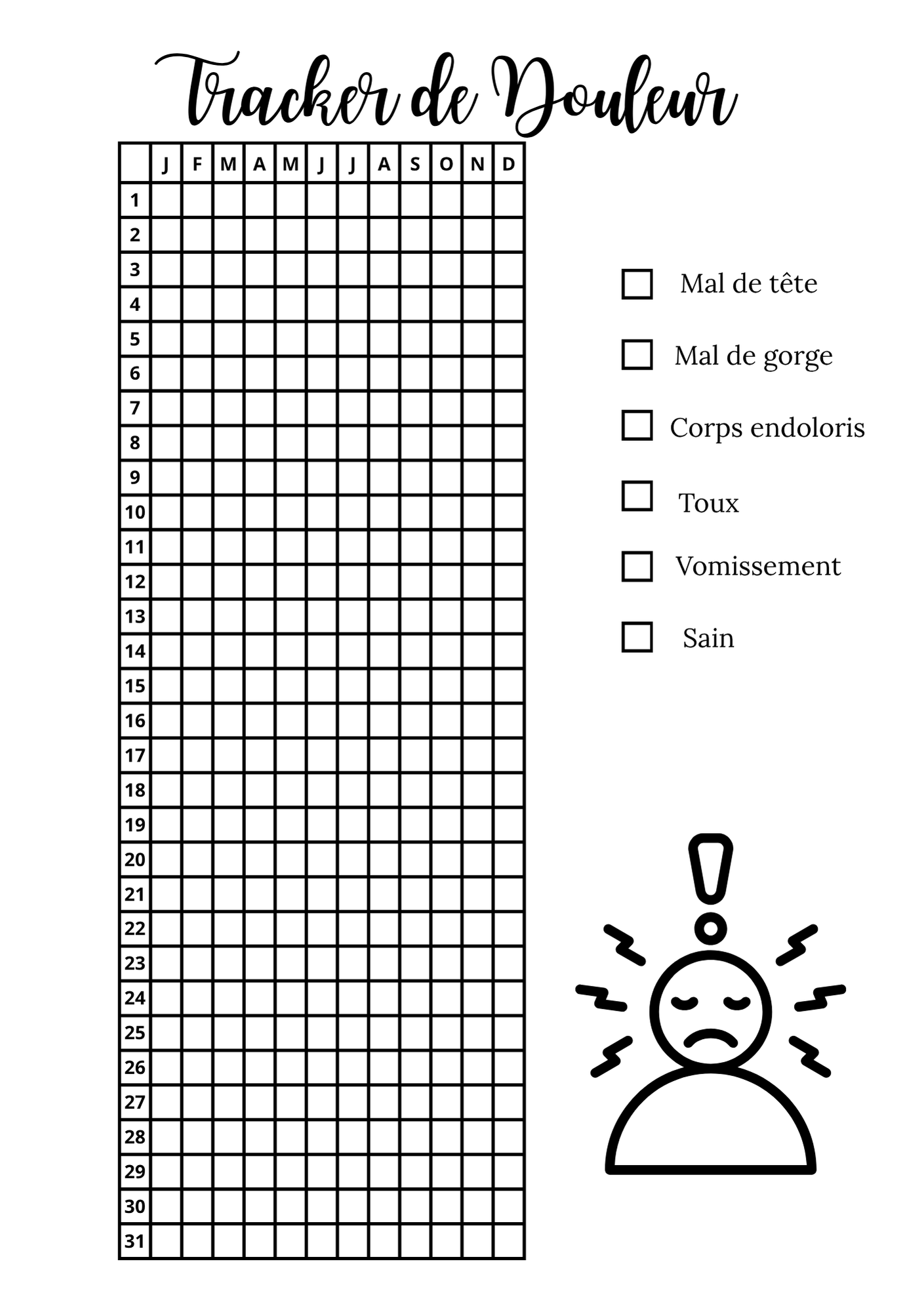 Trackers de Douleurs - Annuel