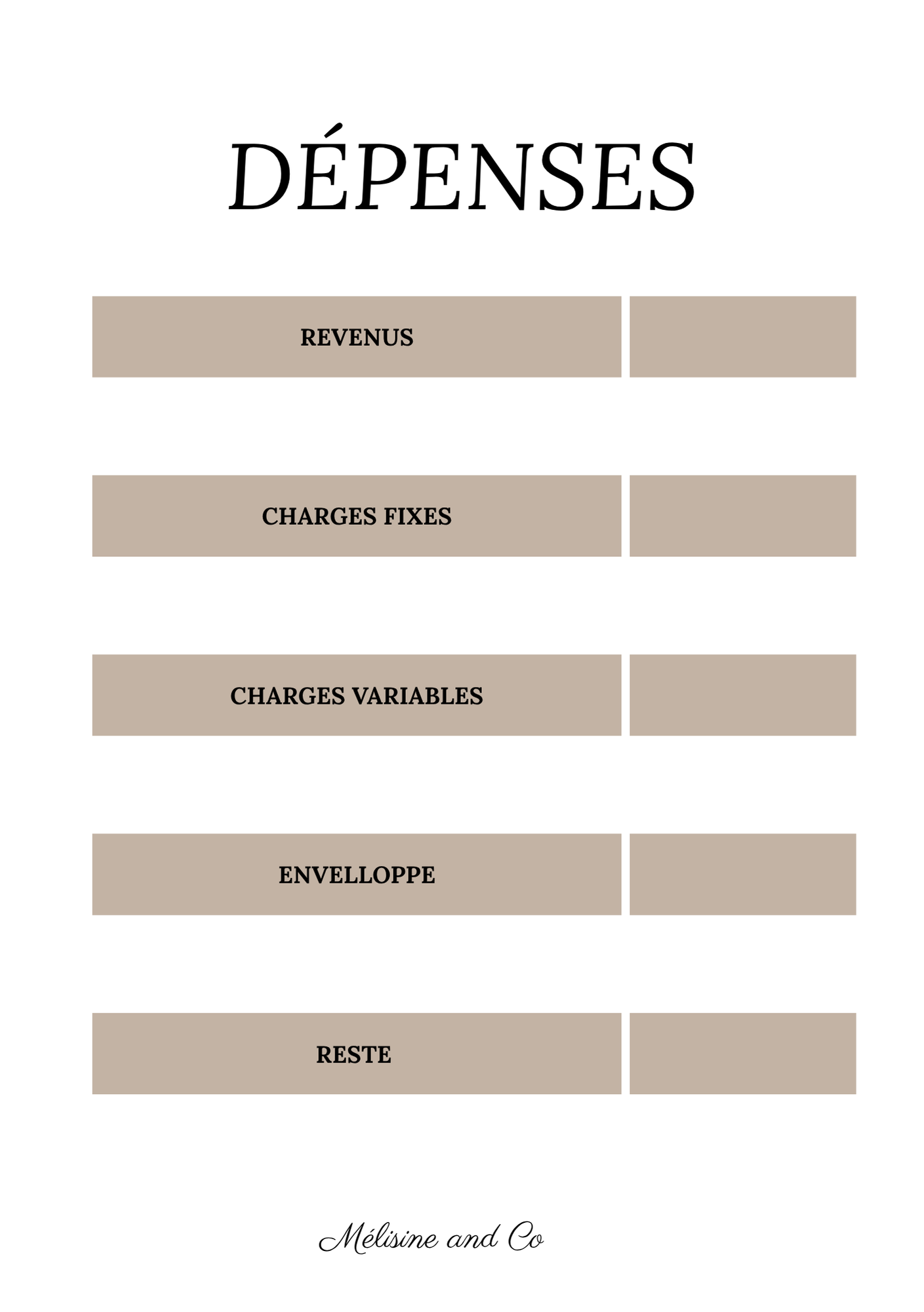 Dépenses