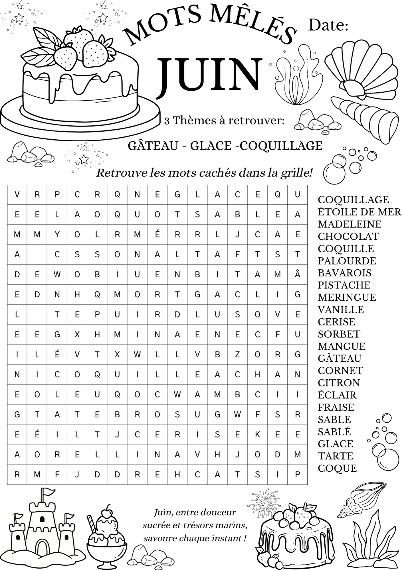 Mots Mêlés - Juin