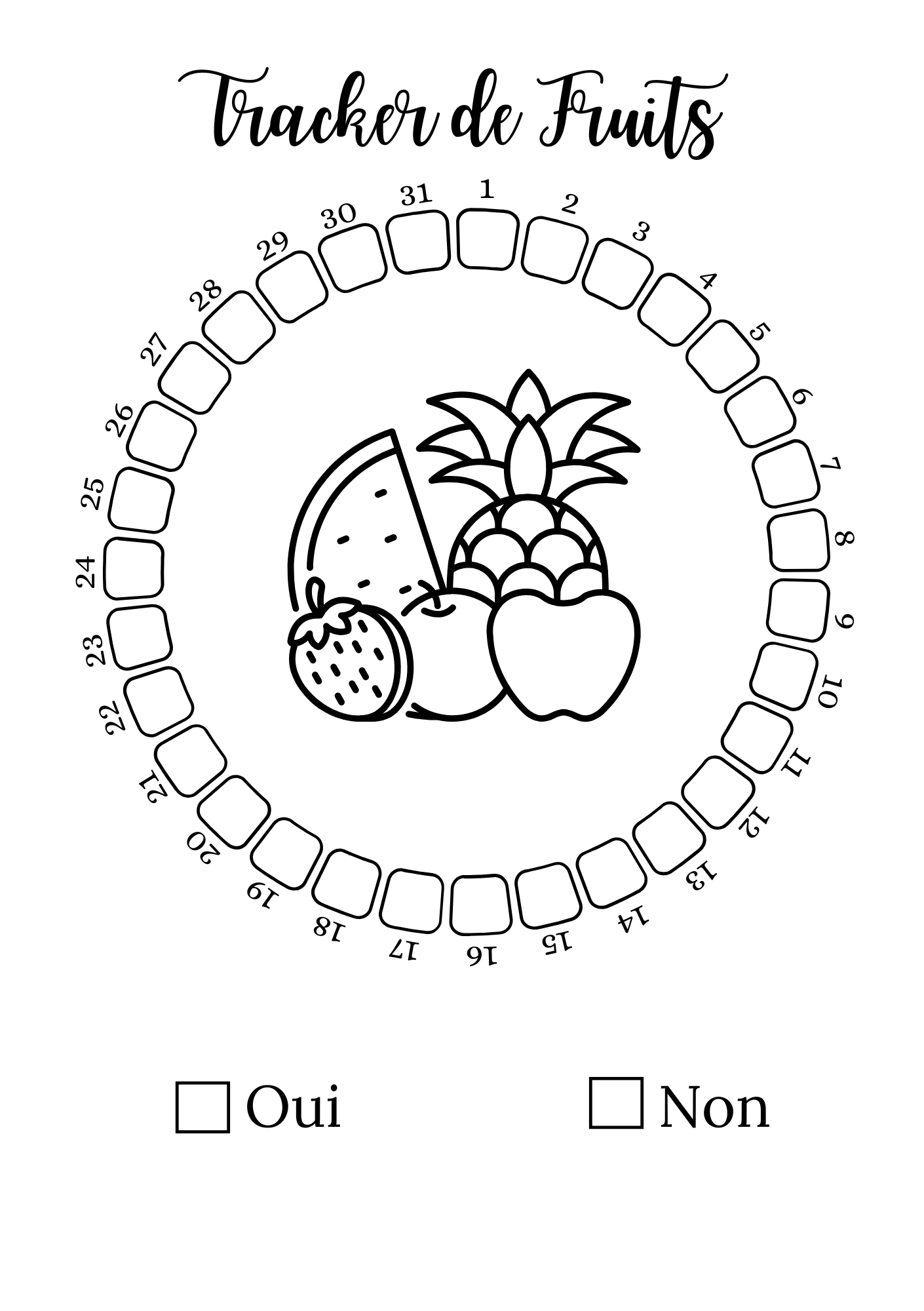 Trackers de Fruits - Mensuel