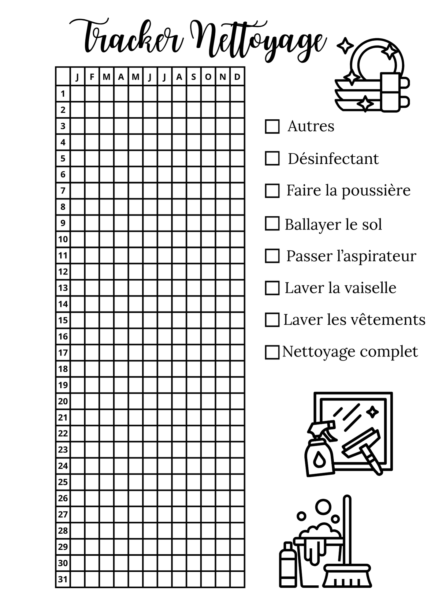 Trackers de Nettoyage - Annuel