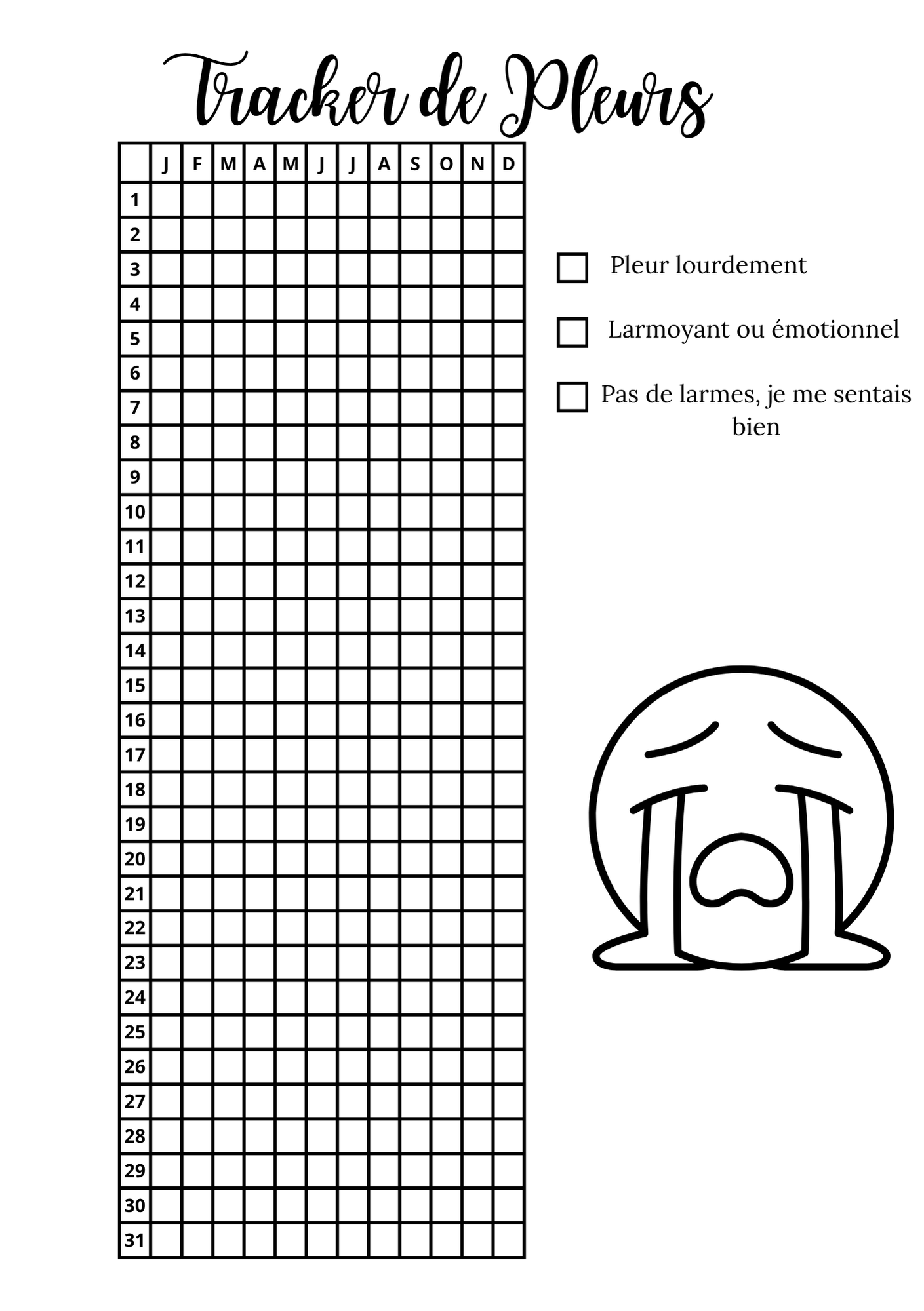 Trackers de Pleur - Annuel