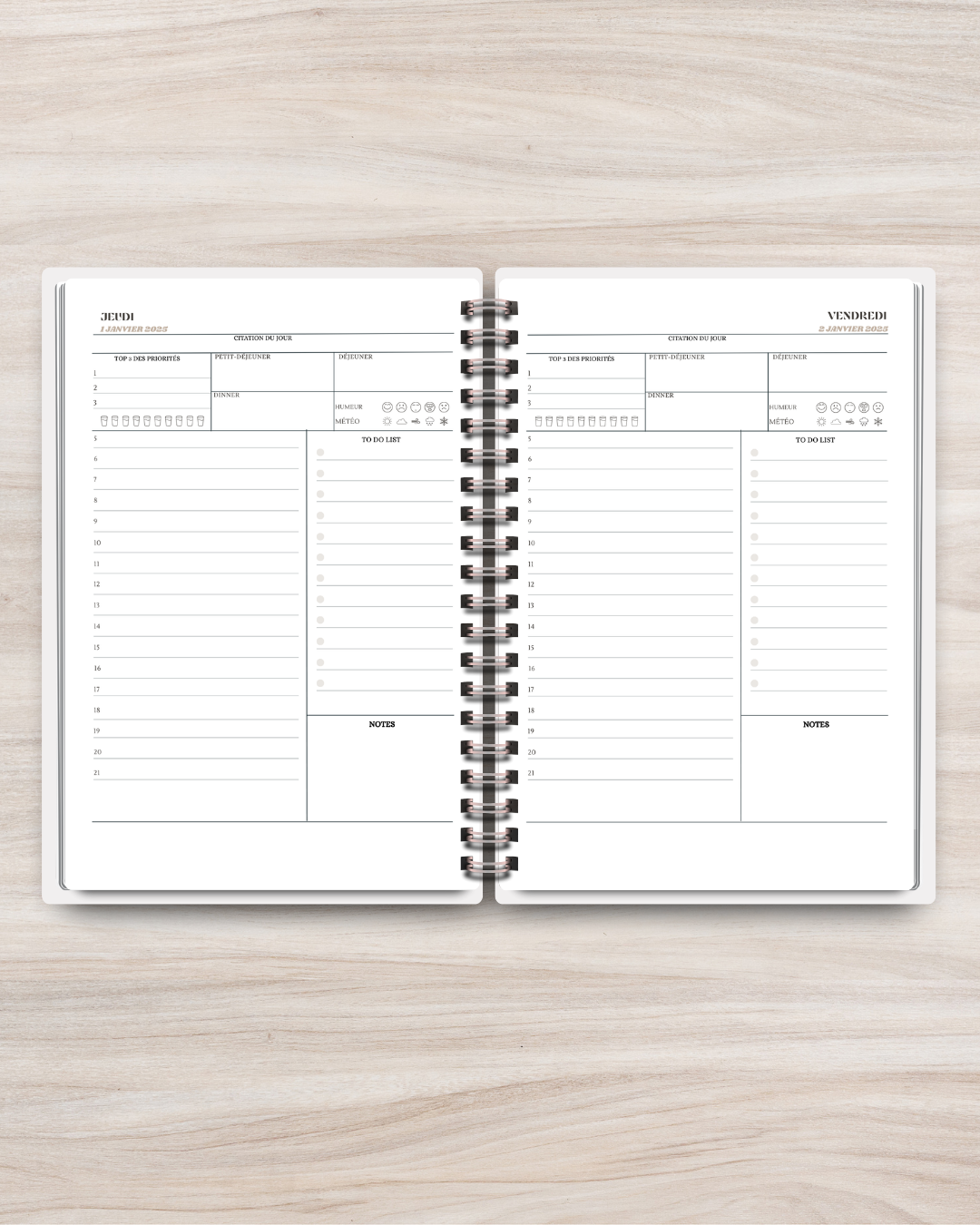 Planner Quotidien 2026- Linéa