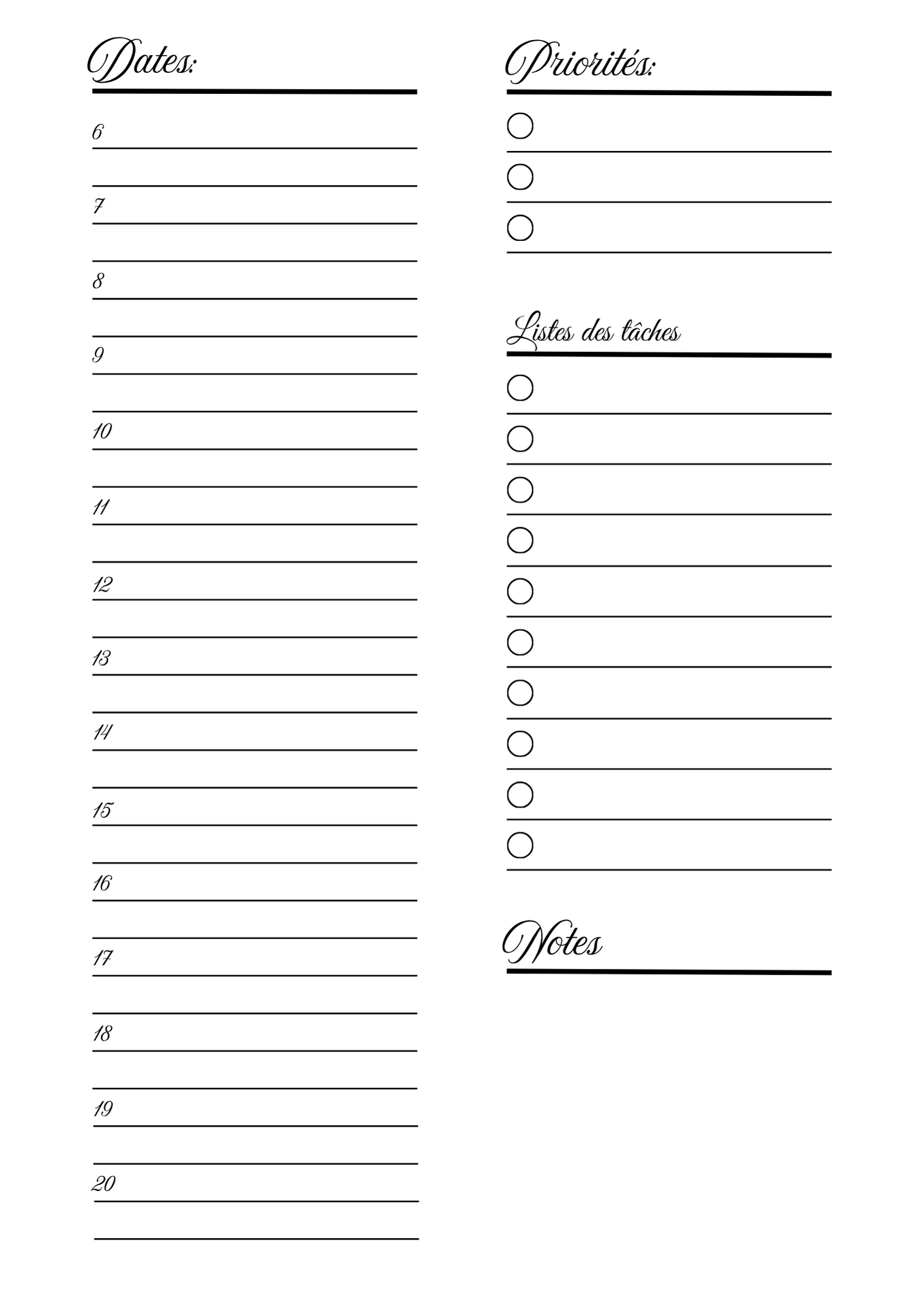 Daily Planner - 3ème
