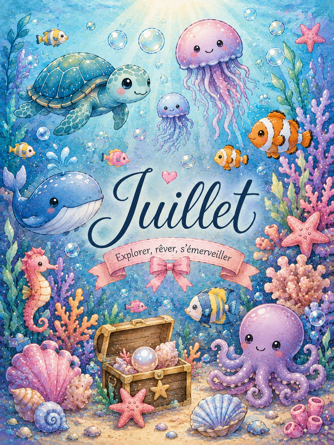 Dashboard Juillet - Thème Fond Marin