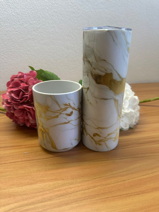 ♦️Duo Marbre - Tumbler + Mug