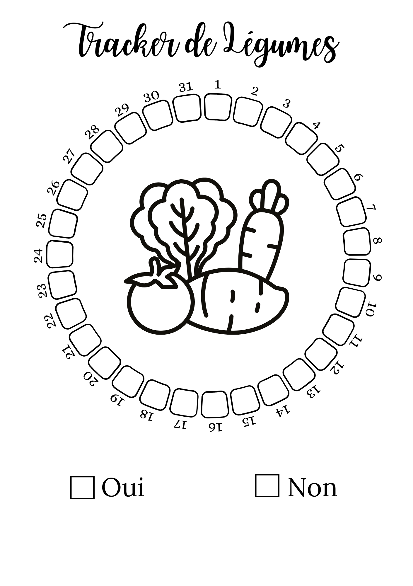Trackers de Légumes - Mensuel