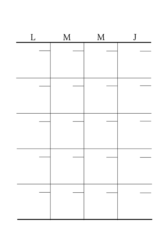 Calendrier - 3ème