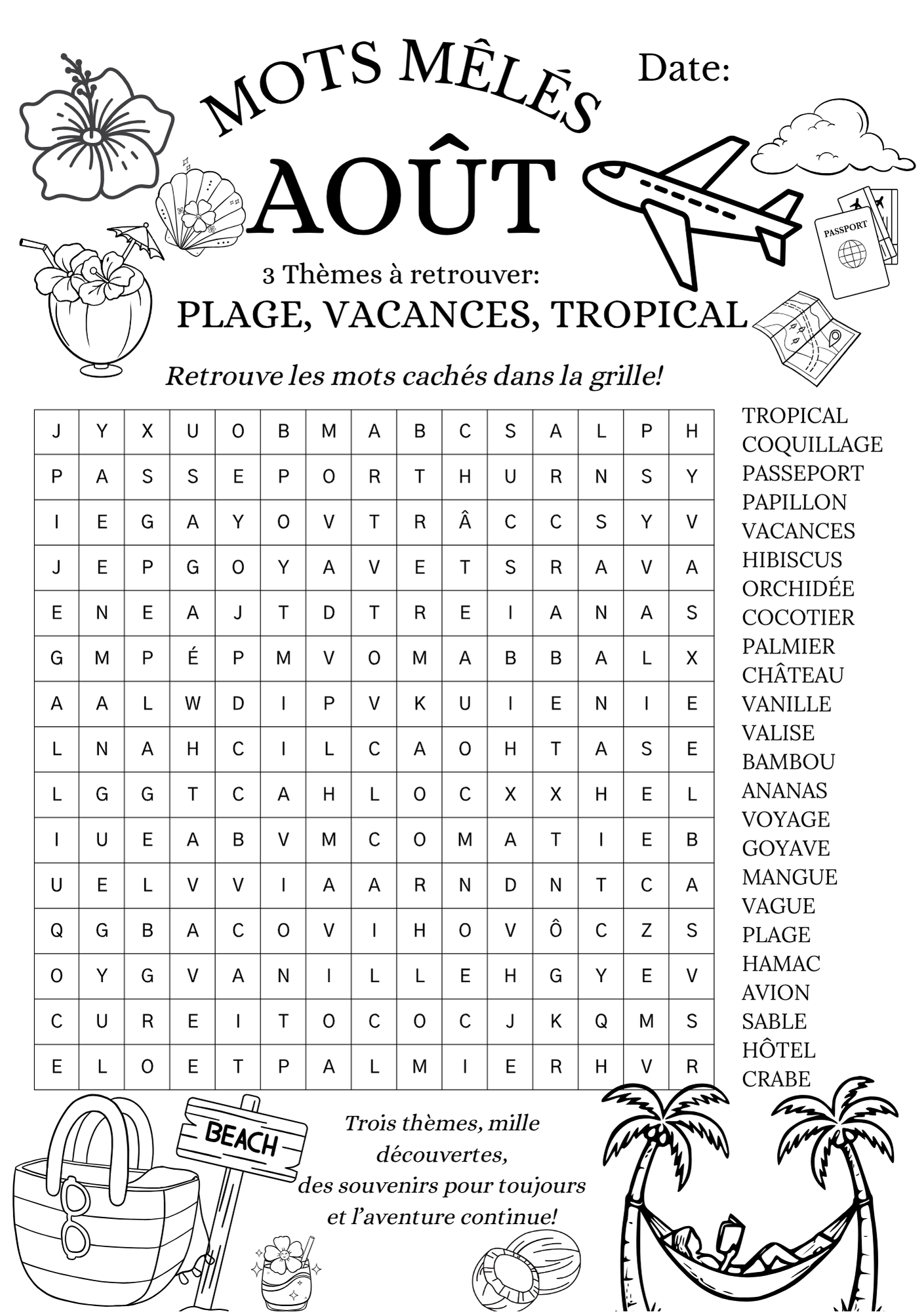 Mots Mêlés - Août