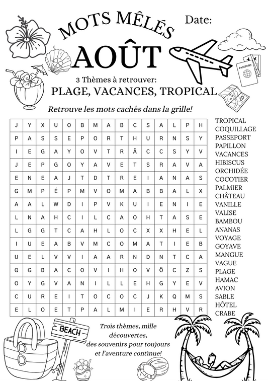 Mots Mêlés - Août