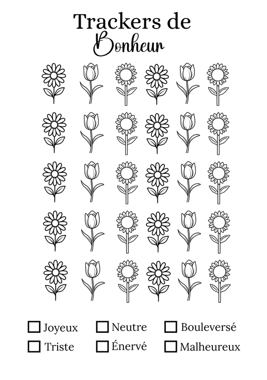 Tracker de Bonheur - Thème Printemps