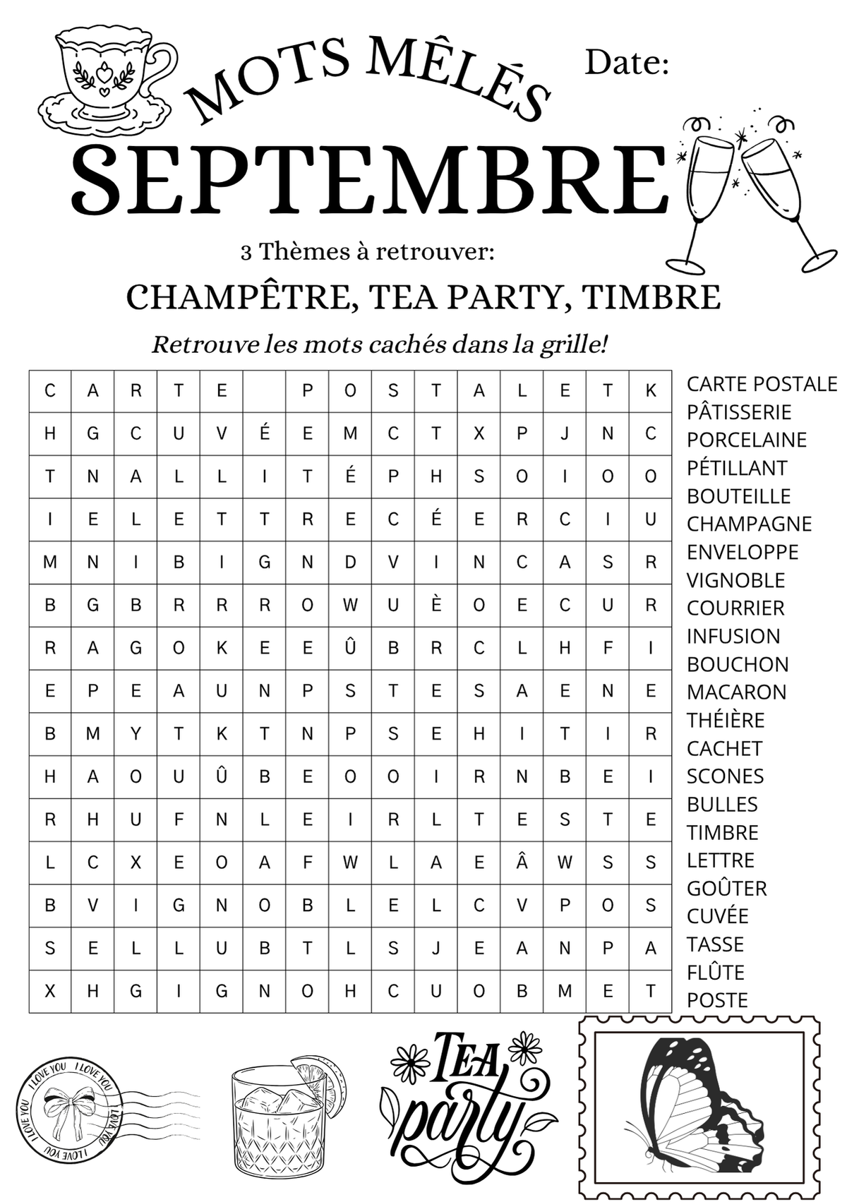Mots Mêlés - Septembre