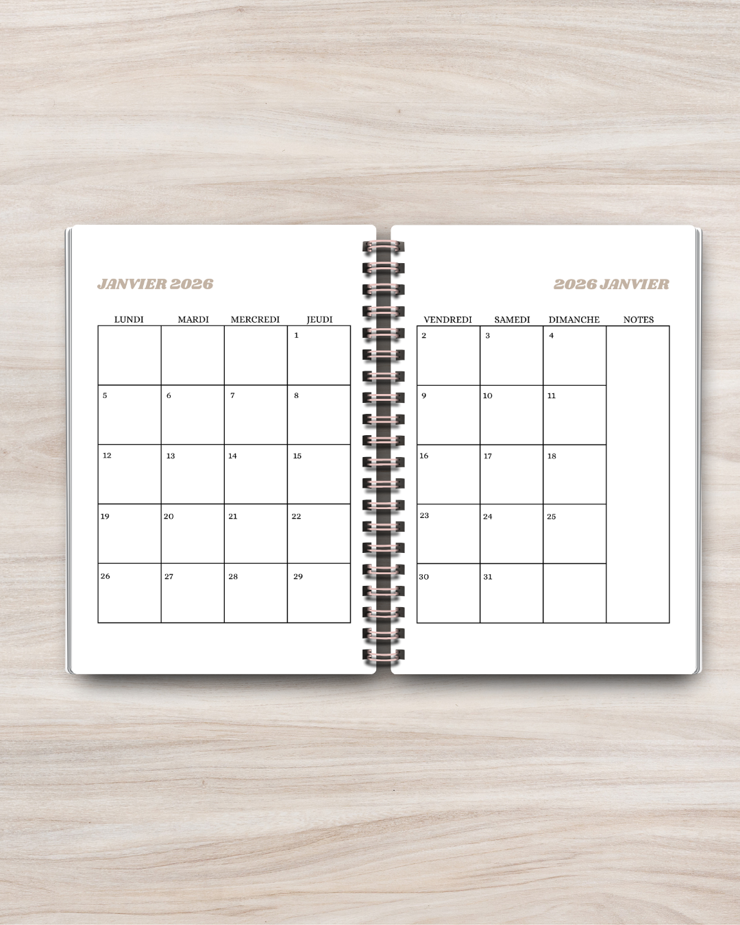 Planner Quotidien 2026- Linéa