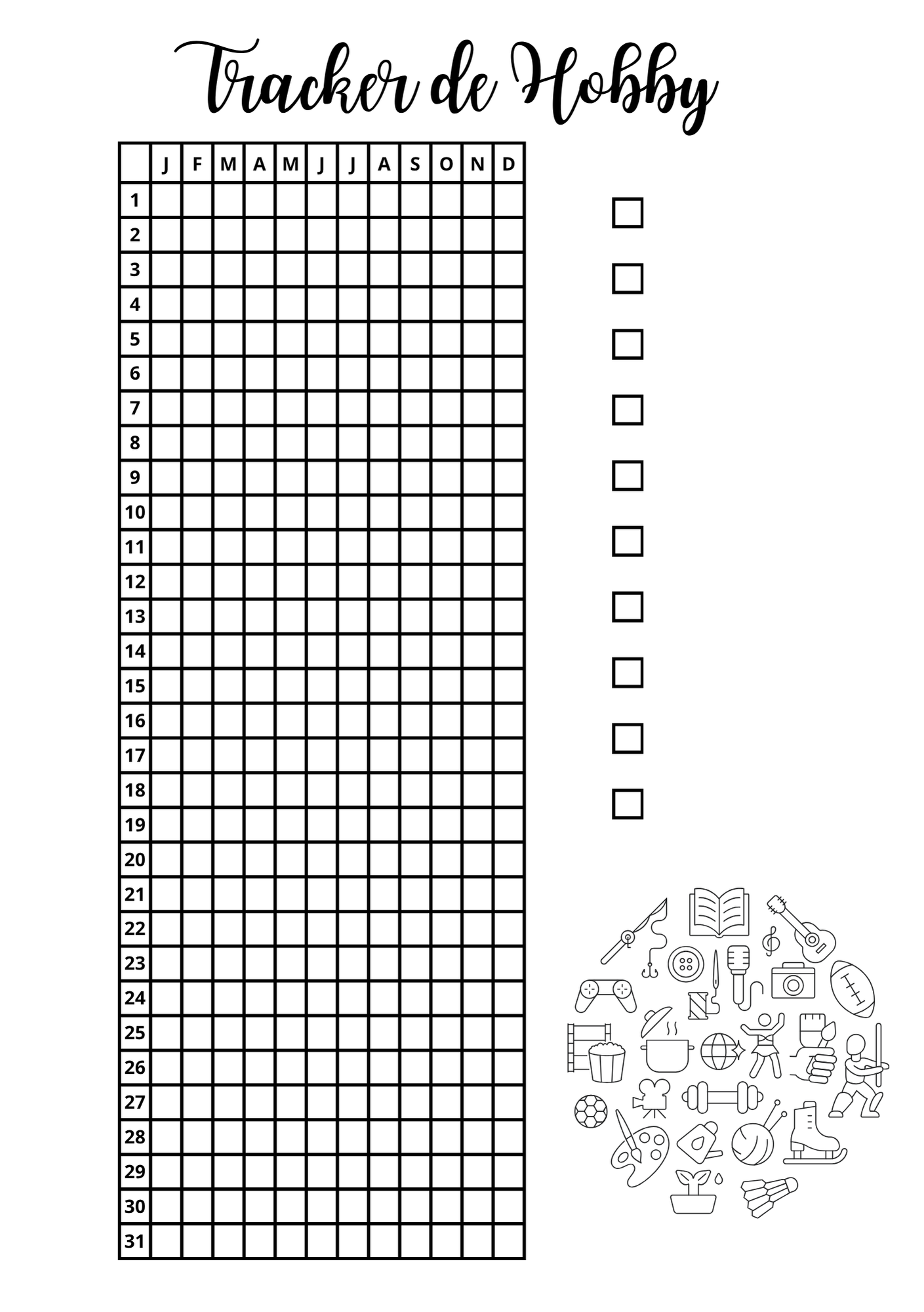 Trackers de Hobby (vierge) - Annuel
