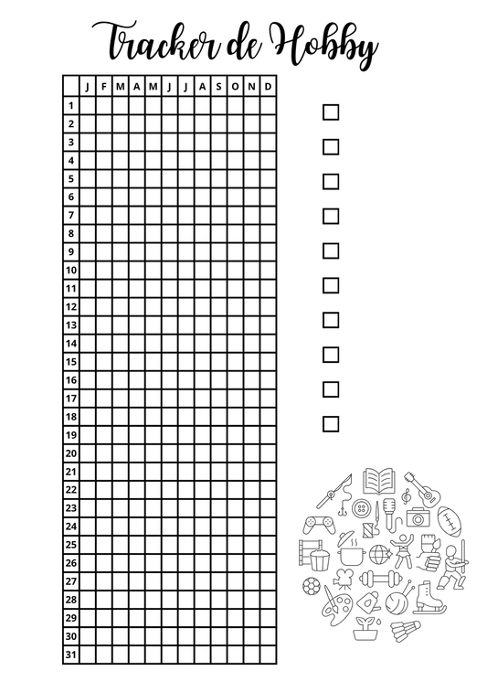 Trackers de Hobby (vierge) - Annuel