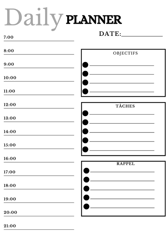 Daily Planner - 7ème