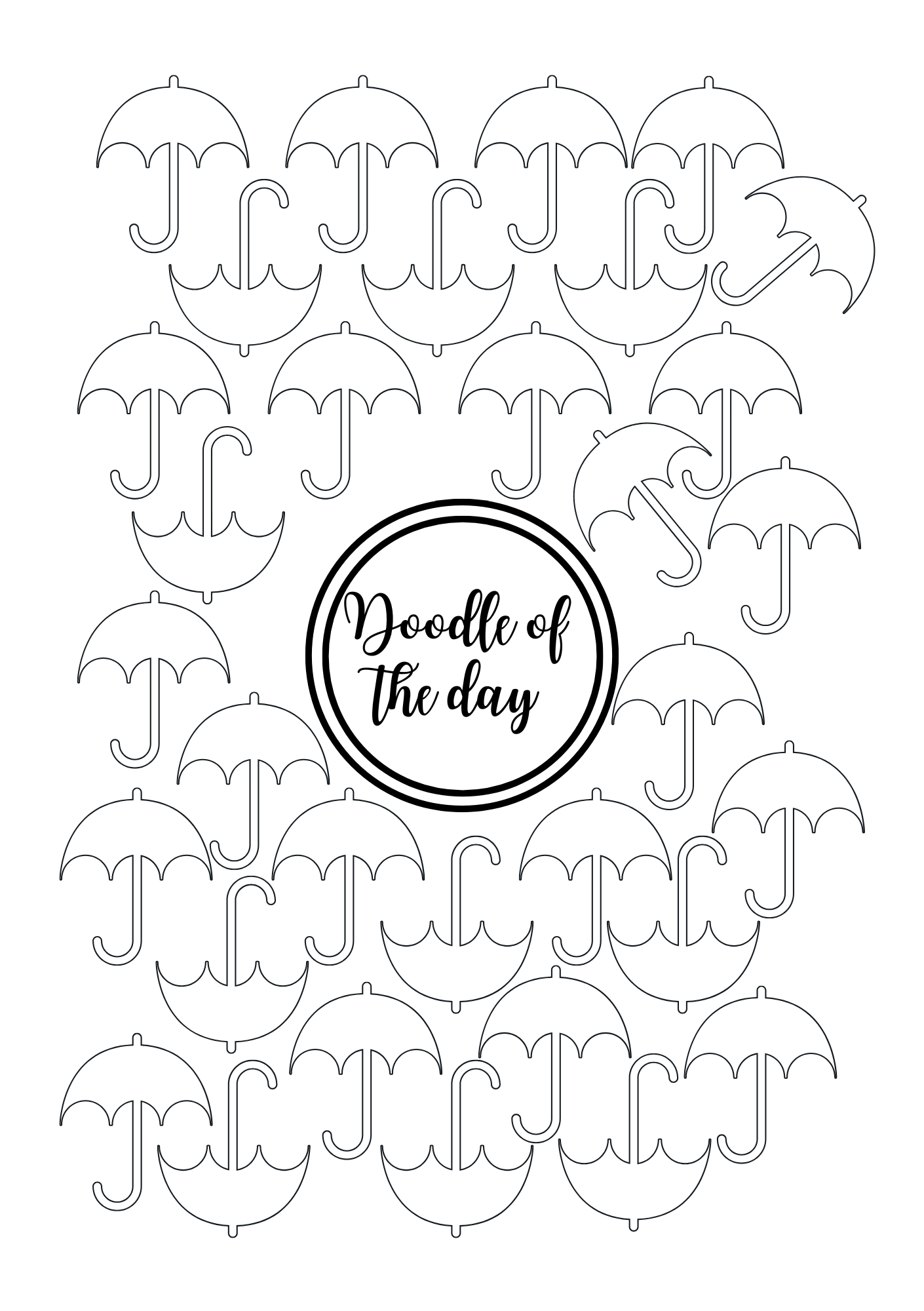 Doodle of the Day - Parapluie