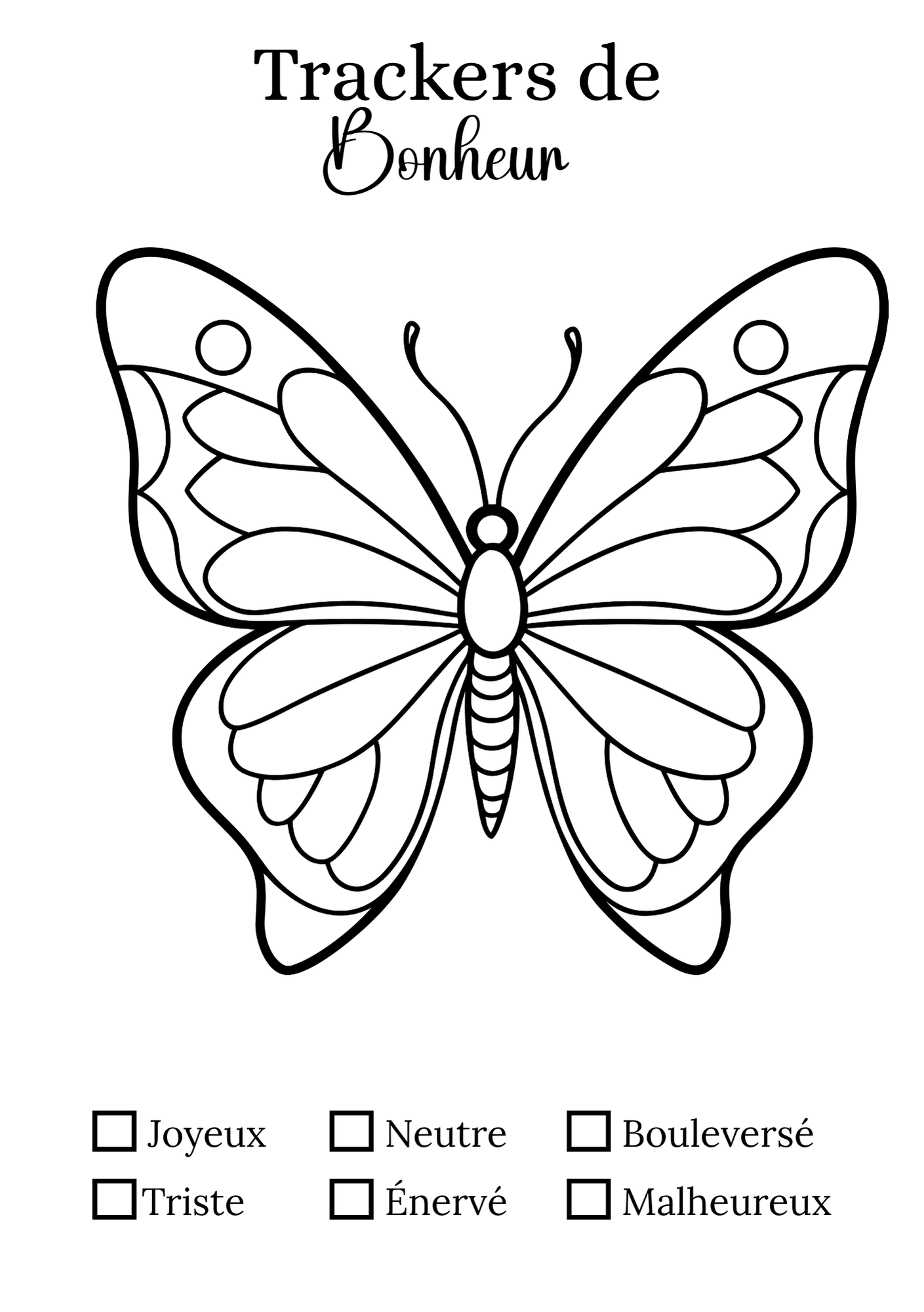 Tracker de Bonheur - Thème Papillon