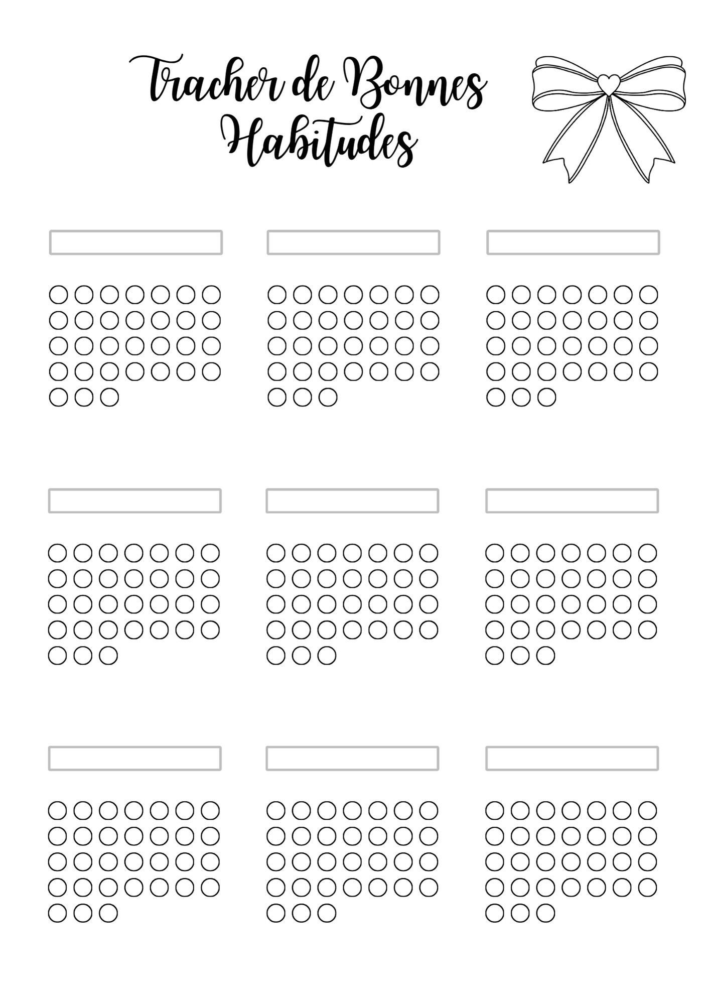 Tracker de bonnes habitudes – Crée ta routine à ton rythme