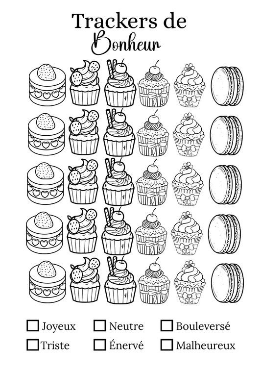 Tracker de Bonheur - Thème Gâteau