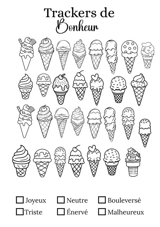 Tracker de Bonheur - Thème Glace