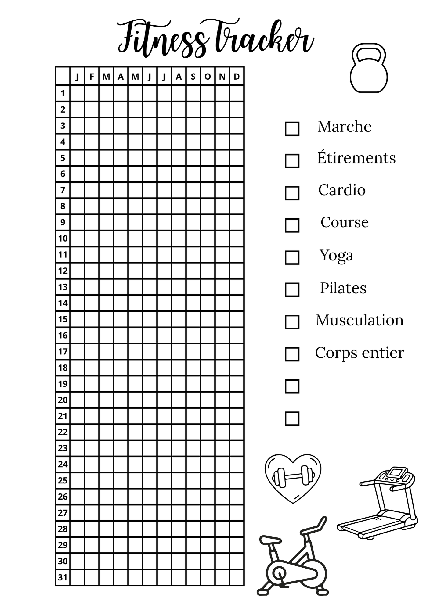 Trackers Fitness - Annuel
