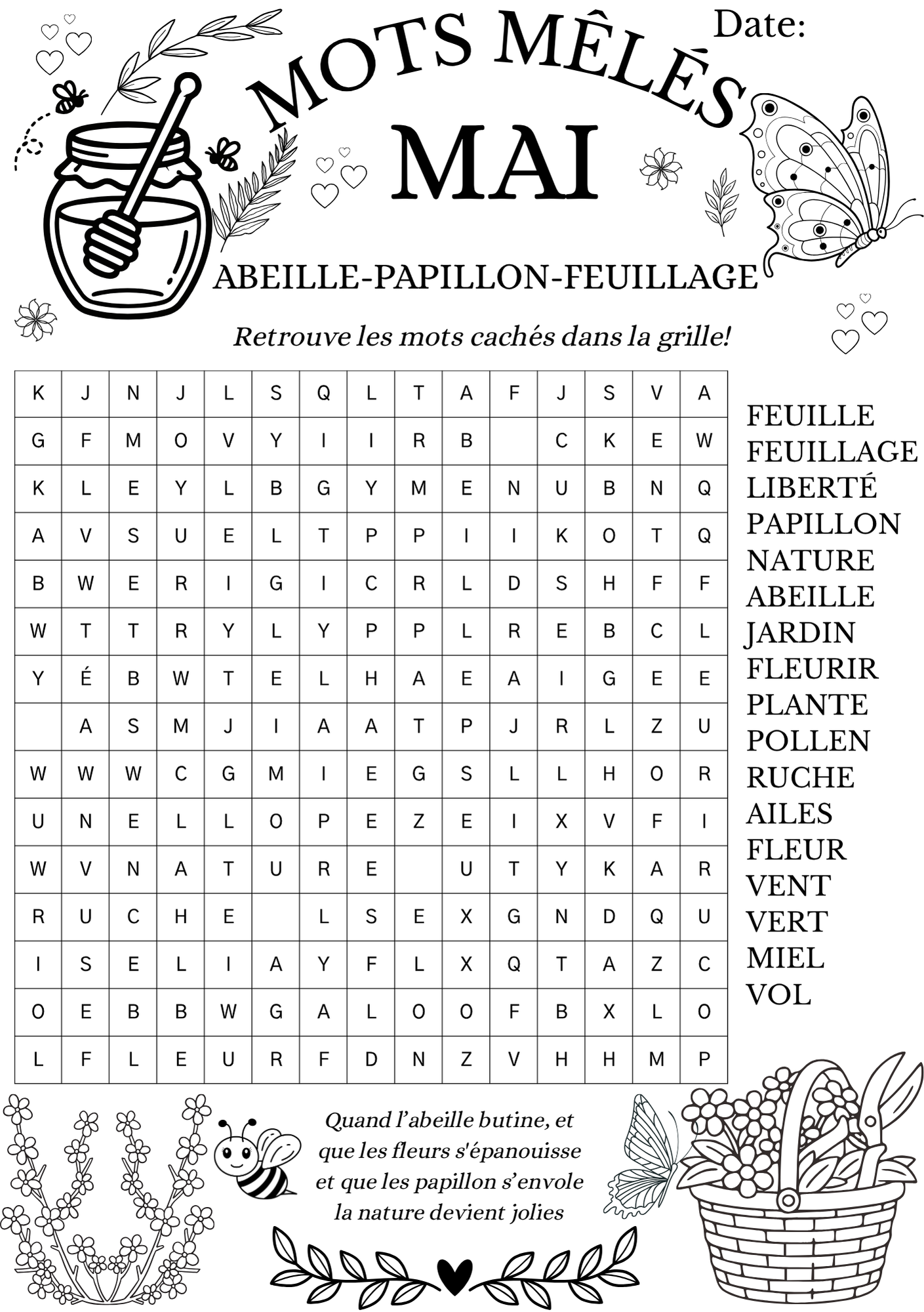 Mots Mêlés - Mai