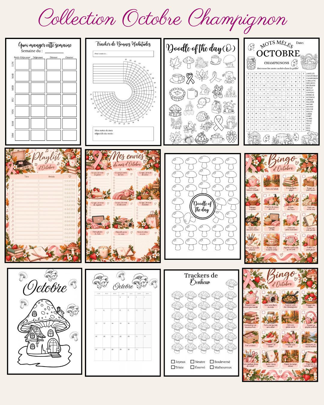 Collection Octobre - Champignon