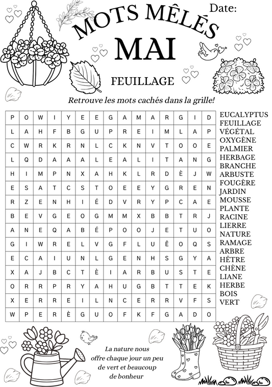 Mots Mêlés - Feuillage