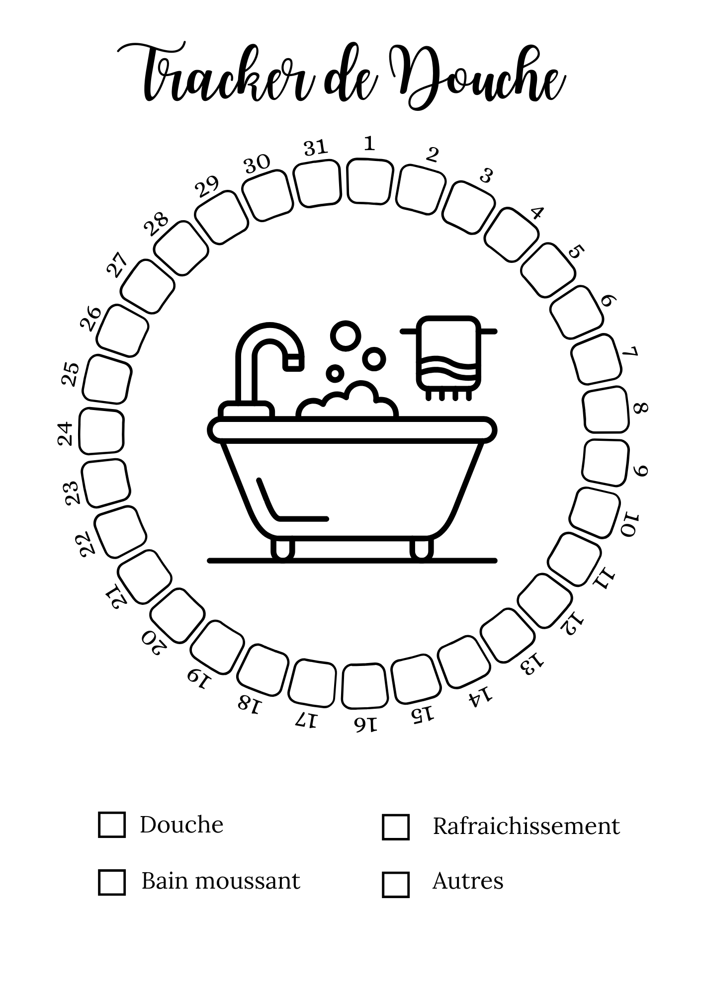 Trackers de Douche - Mensuel