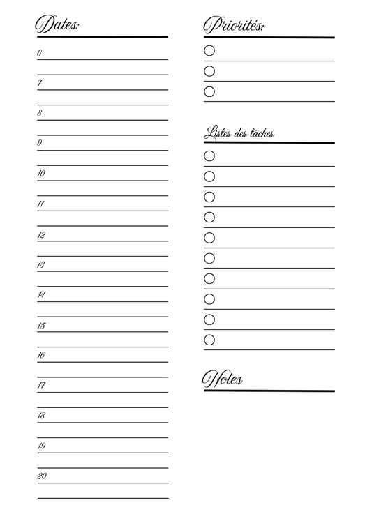 Daily Planner - 3ème