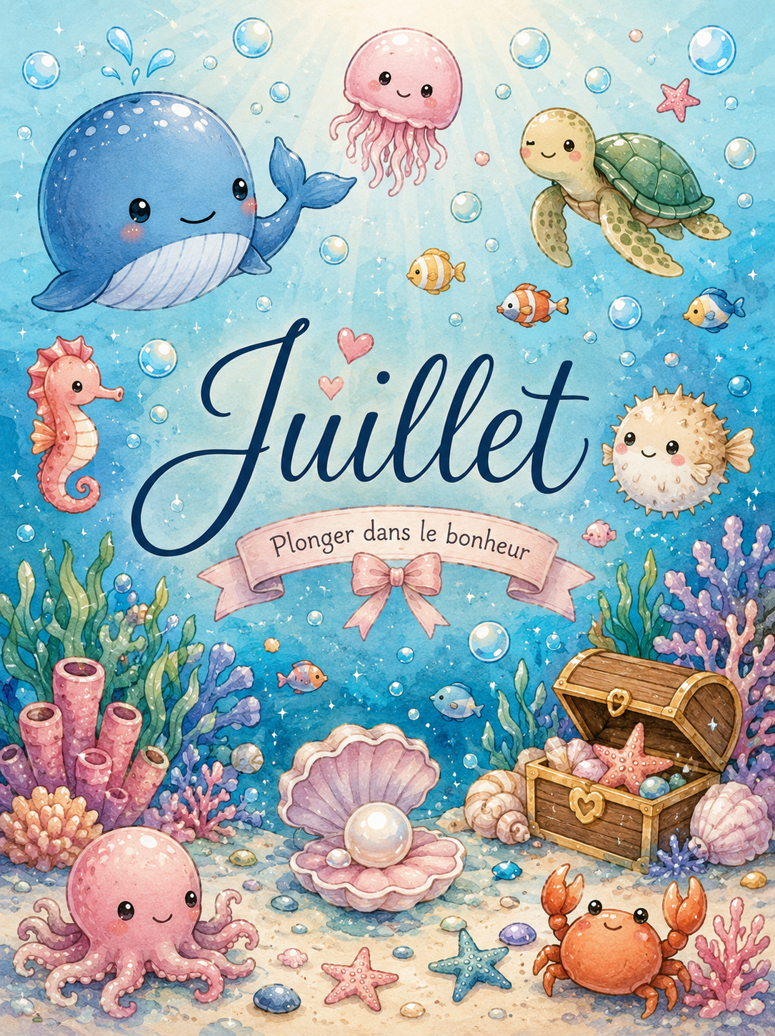Dashboard Juillet - Thème Fond Marin