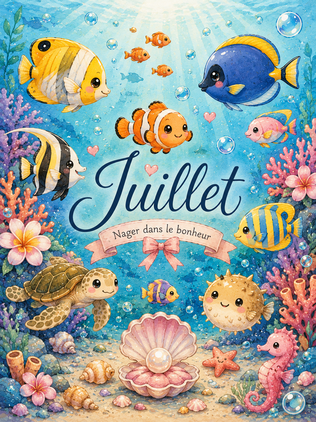 Dashboard Juillet - Thème Poissons tropicaux