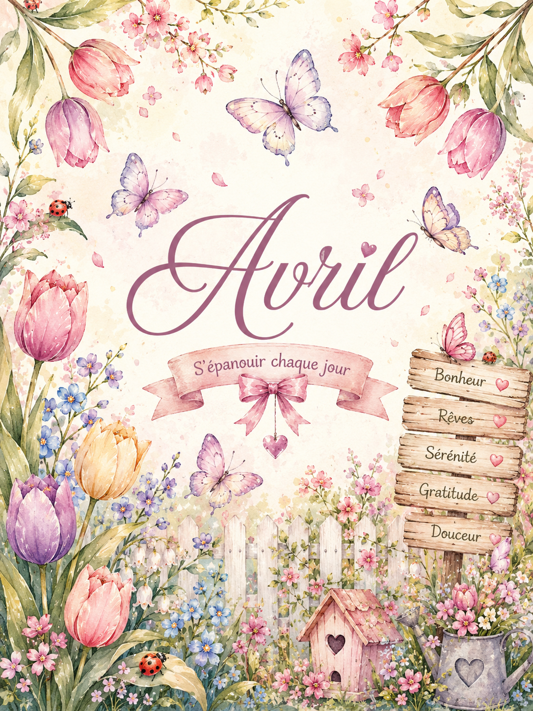 Dashboard d'Avril - Thème Printemps