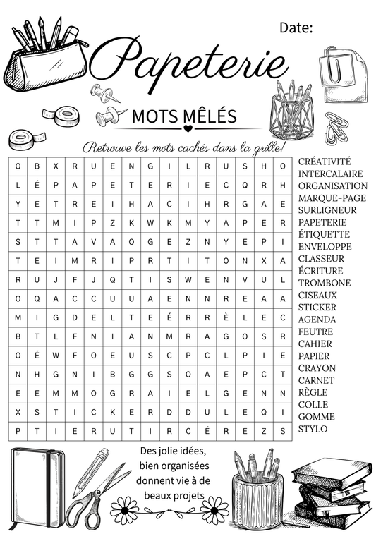 Mots Mêlés - Papeterie