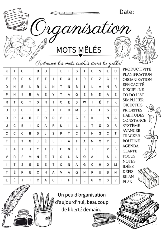 Mots Mêlés - Organisation
